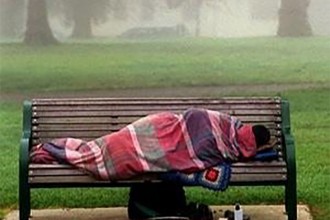 Homeless on Bench