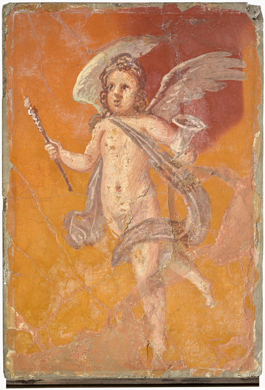 Cupid, Roman, Fresco, H35.2xW24.8xD4.1 cm, courtesy Museo Archeologico Nazionale di Napoli Photo Giorgio Albano
