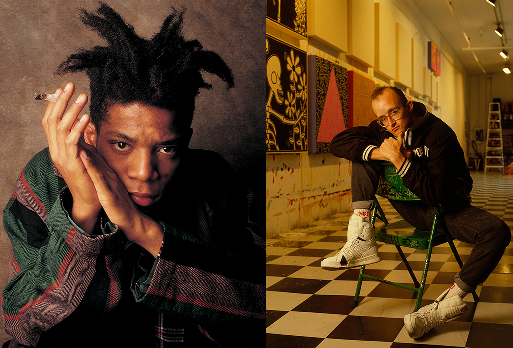 Haring Basquiat Portrait Duo
