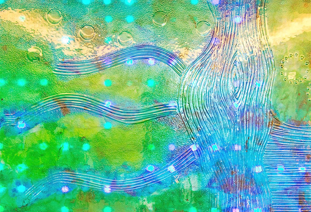 Jenna Lee 5 - Detail, The Pulse of Our Ancient Land. Image courtesy of the artist and Gilimbaa Creative Agency