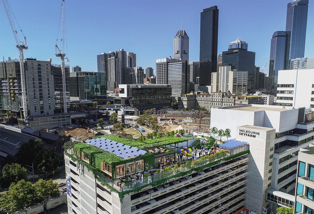 A public rooftop sky farm is being built on a Melbourne skyscraper