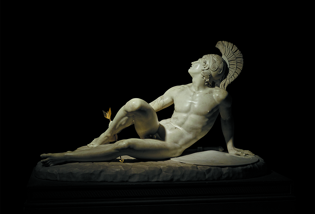 Filippo Albacini (1777-1858), The Wounded Achilles, 1825, marble, Chatsworth House Photograph © The Devonshire Collections, Chatsworth. Reproduced by permission of Chatsworth Settlement Trustees