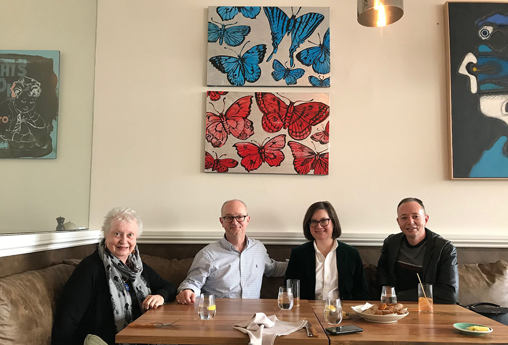Carolyn McDowall at Omnia South Yarra with Paul, Belinda and Craig McDowall