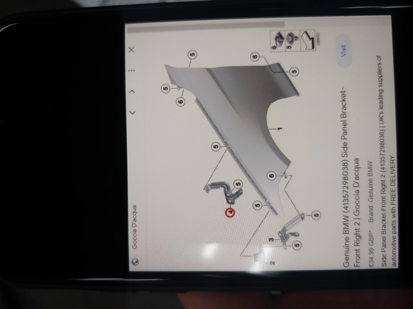 View Auto part Misc Bracket Bmw 4 Series 2016