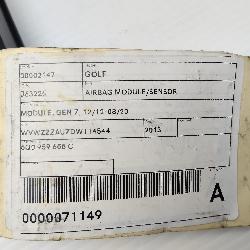 View Auto part Airbag Module/Sensor Volkswagen Golf 2013