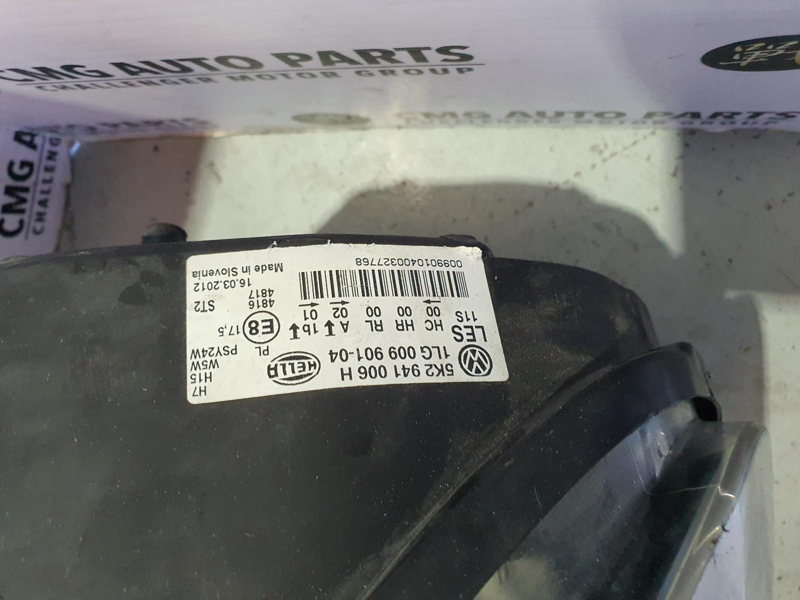 View Auto part Right Headlamp Volkswagen Golf 2012