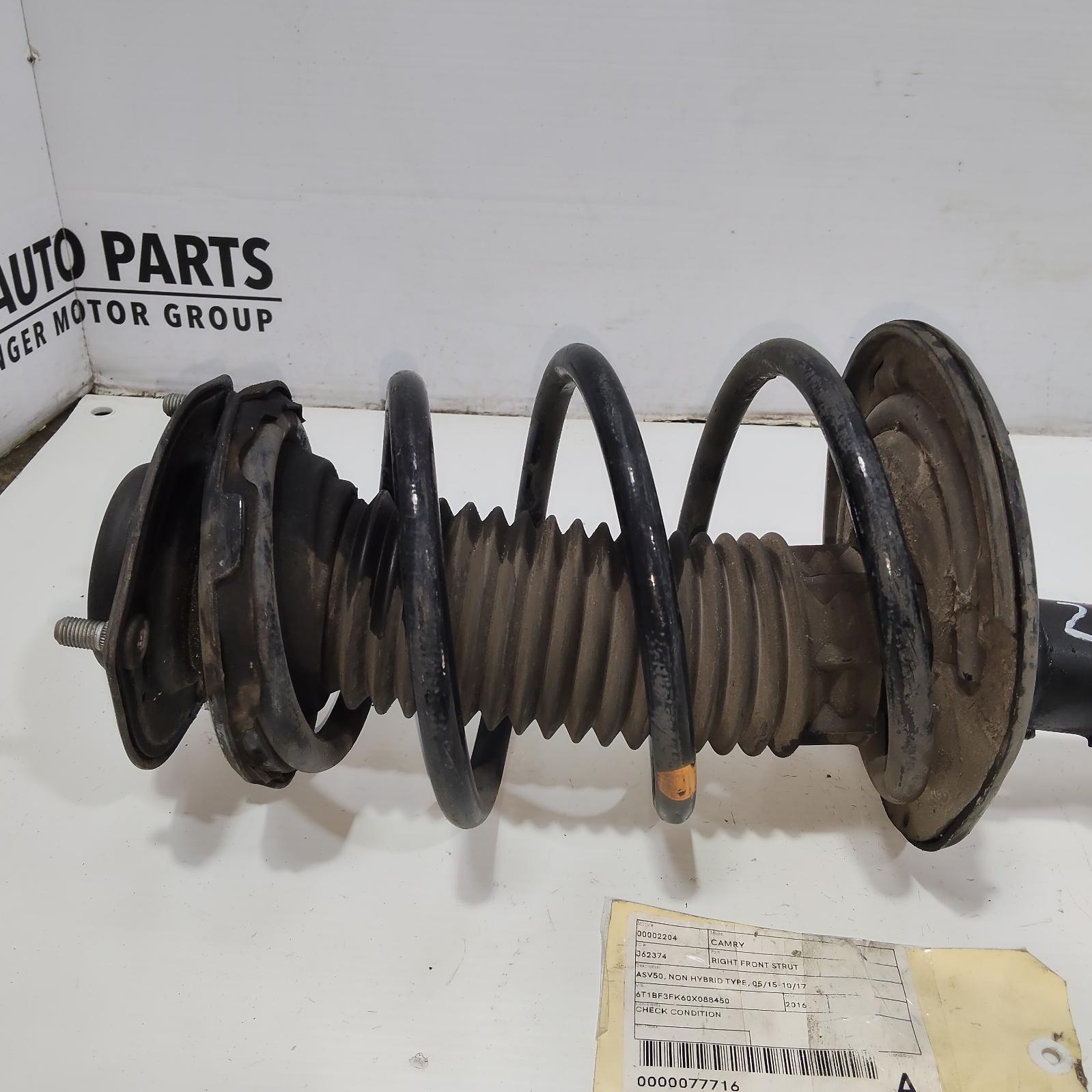 2016 Toyota Camry Right Front Strut View Auto part Right Front Strut Toyota Camry 2016