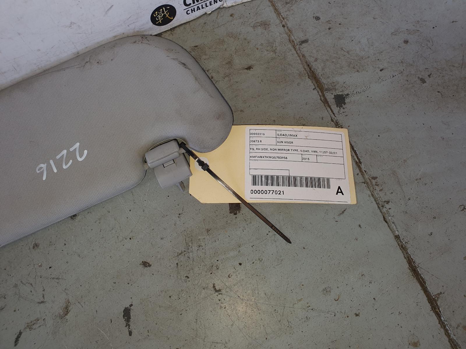 2015 Hyundai Iload/imax Sunvisor View Auto part Sunvisor Hyundai Iload/imax 2015