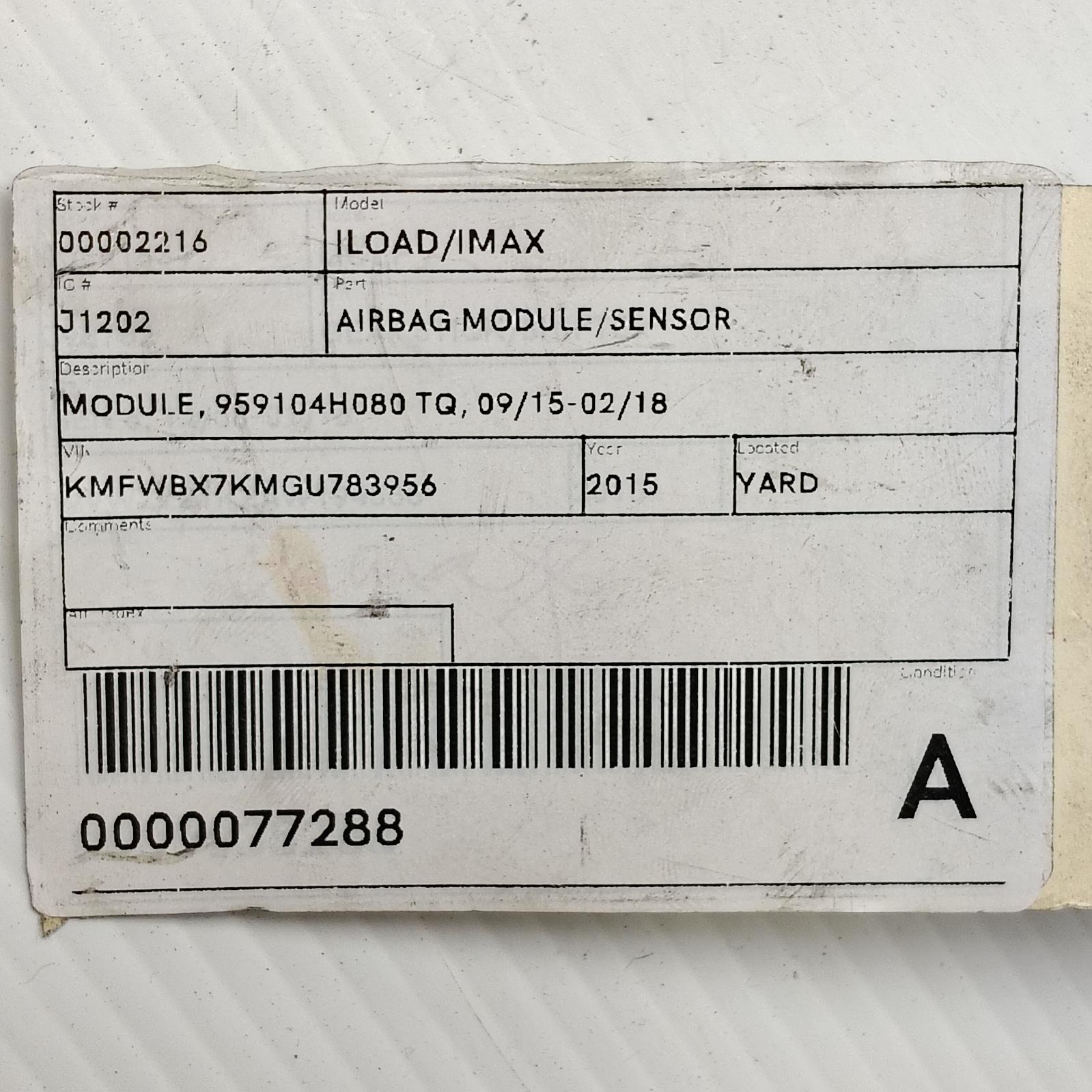 2015 Hyundai Iload/imax Airbag Module/Sensor View Auto part Airbag Module/Sensor Hyundai Iload/imax 2015