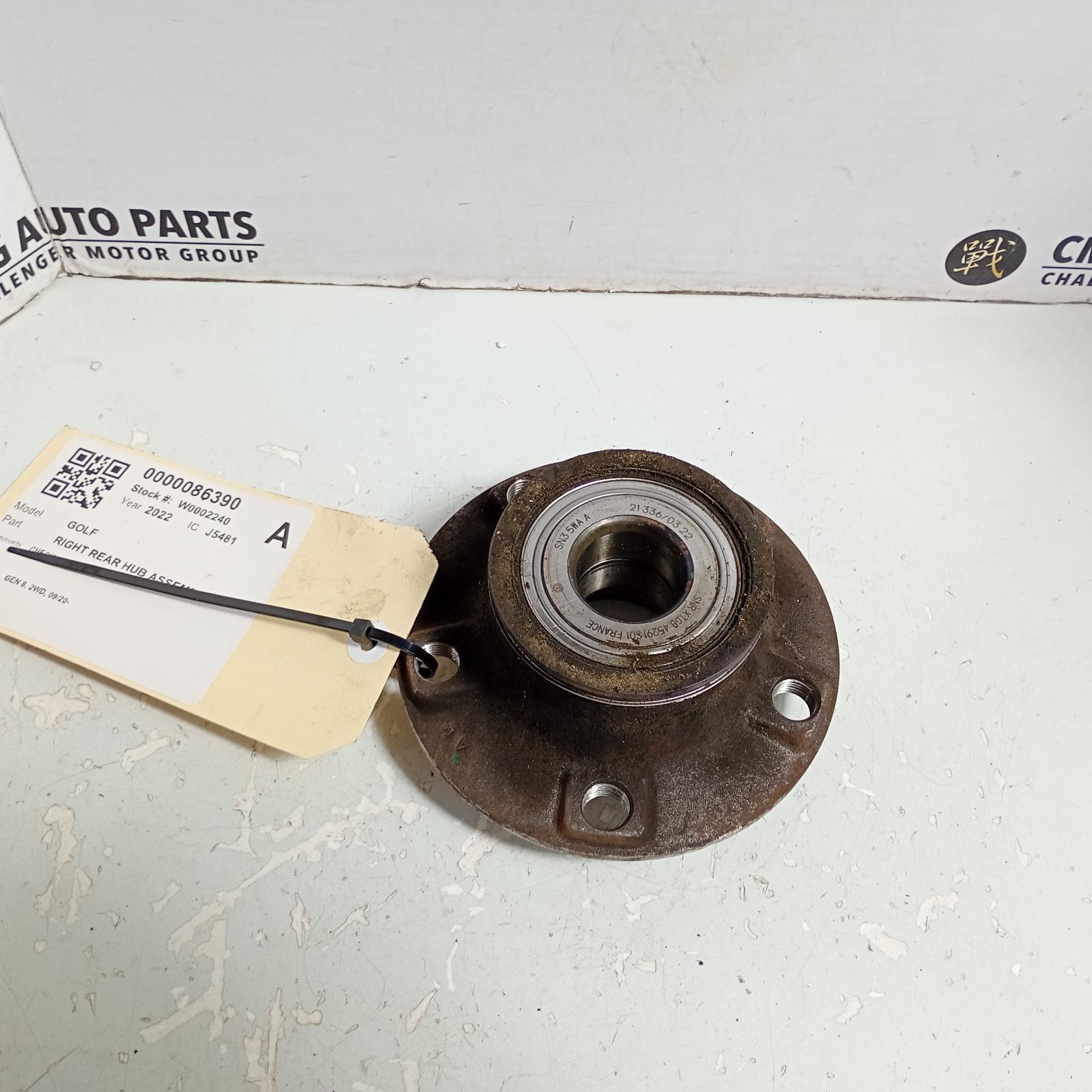 View Auto part Right Rear Hub Assembly Volkswagen Golf 2022