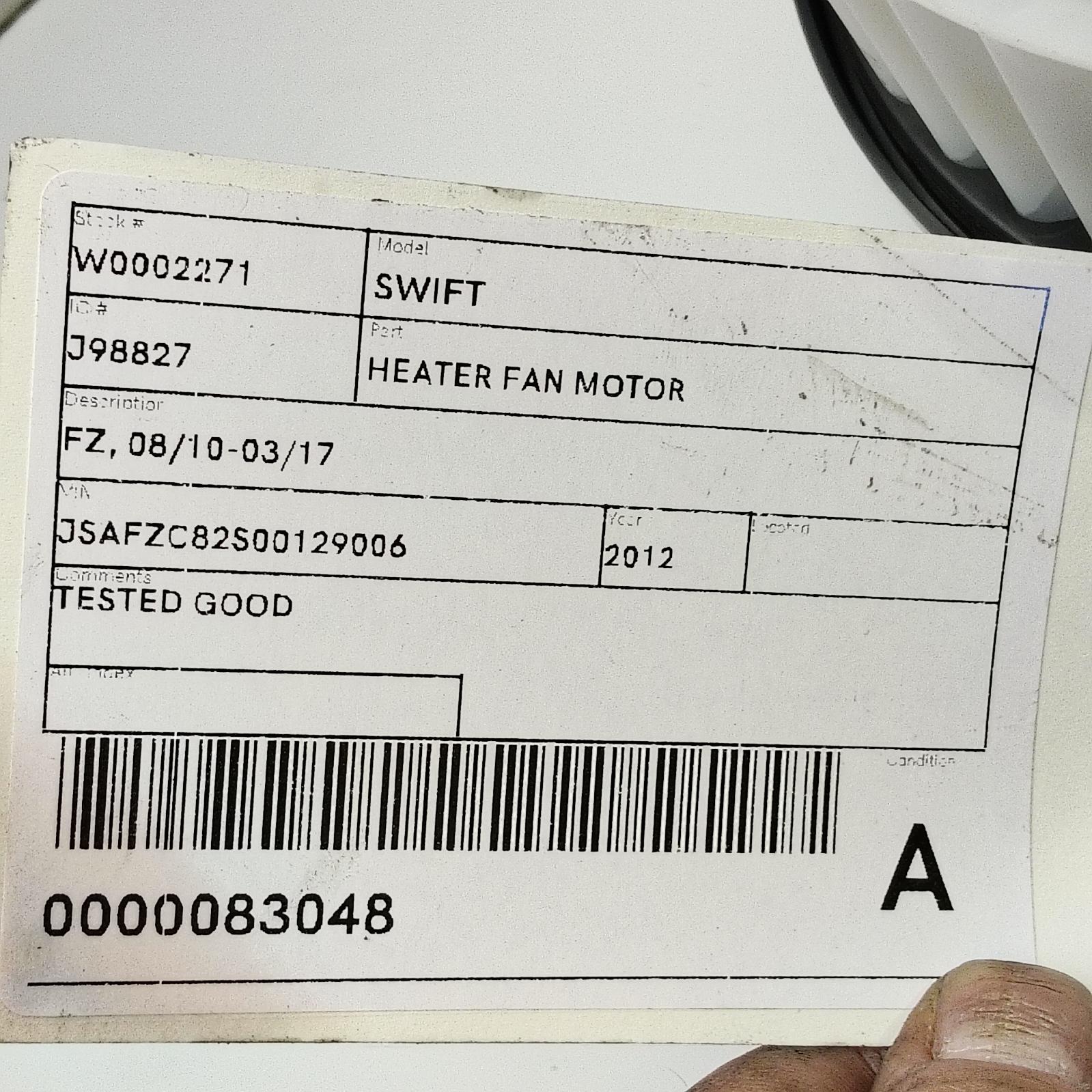 2012 Suzuki Swift Heater Fan Motor View Auto part Heater Fan Motor Suzuki Swift 2012