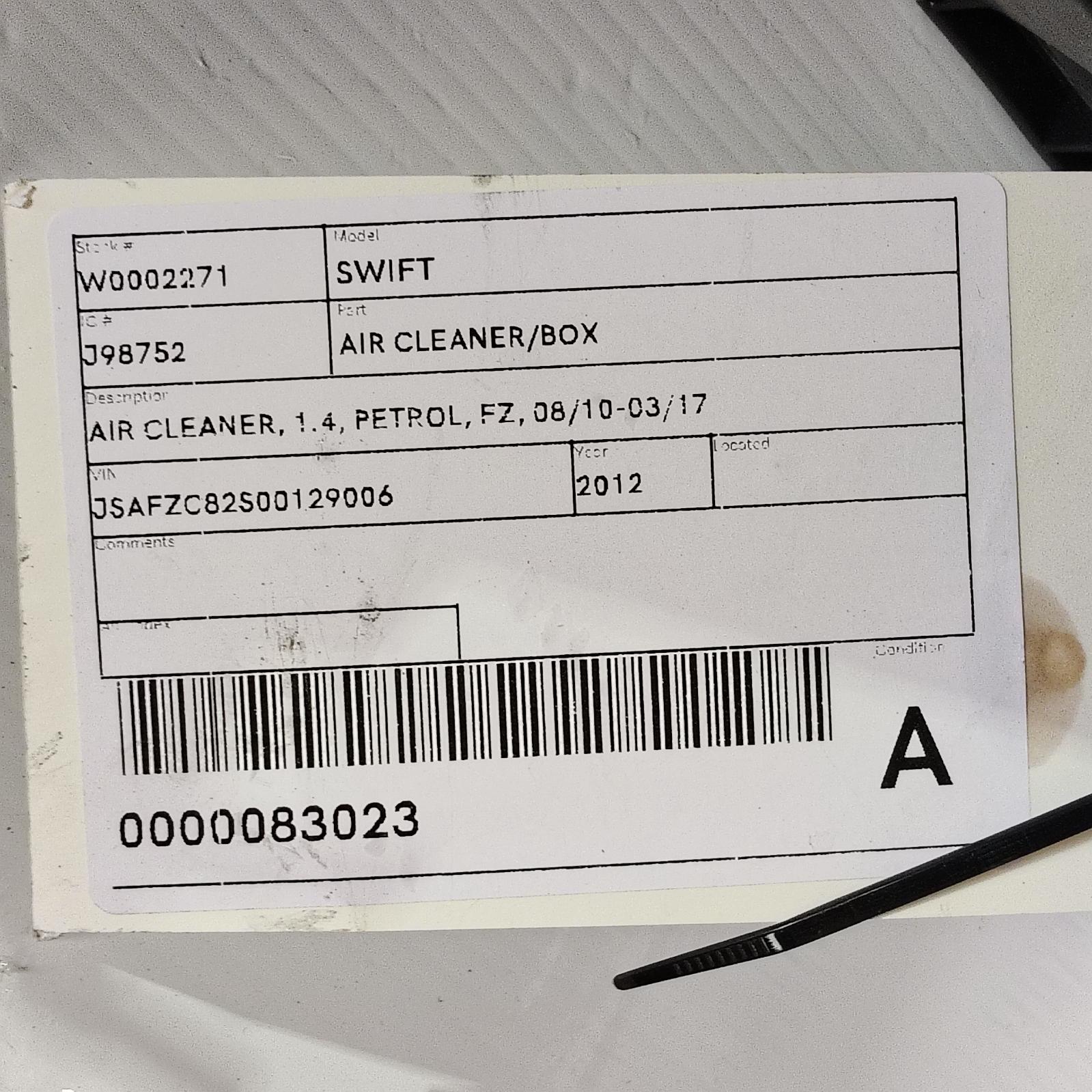 View Auto part Air Cleaner/Box Suzuki Swift 2012