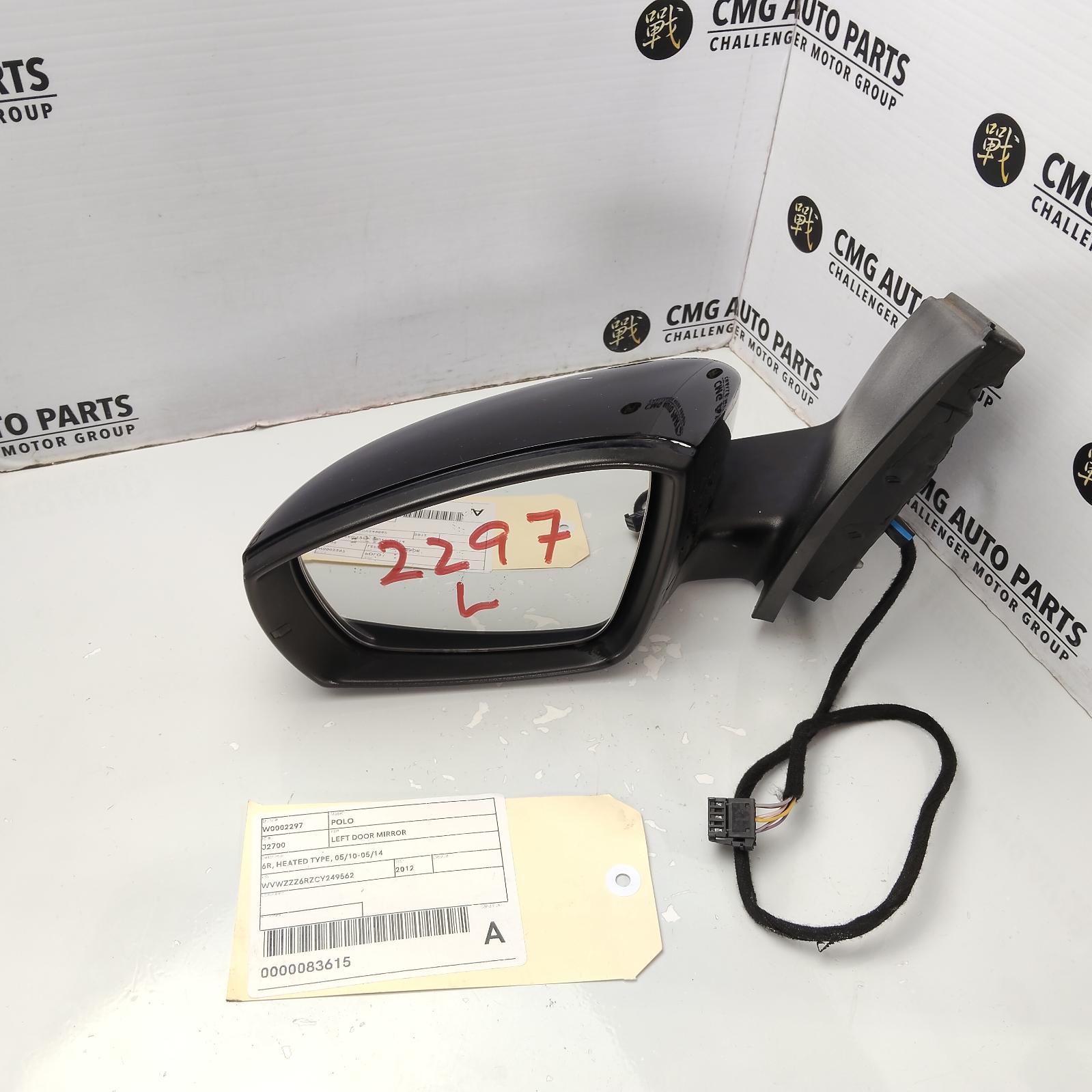 2012 Volkswagen Polo Left Door Mirror View Auto part Left Door Mirror Volkswagen Polo 2012