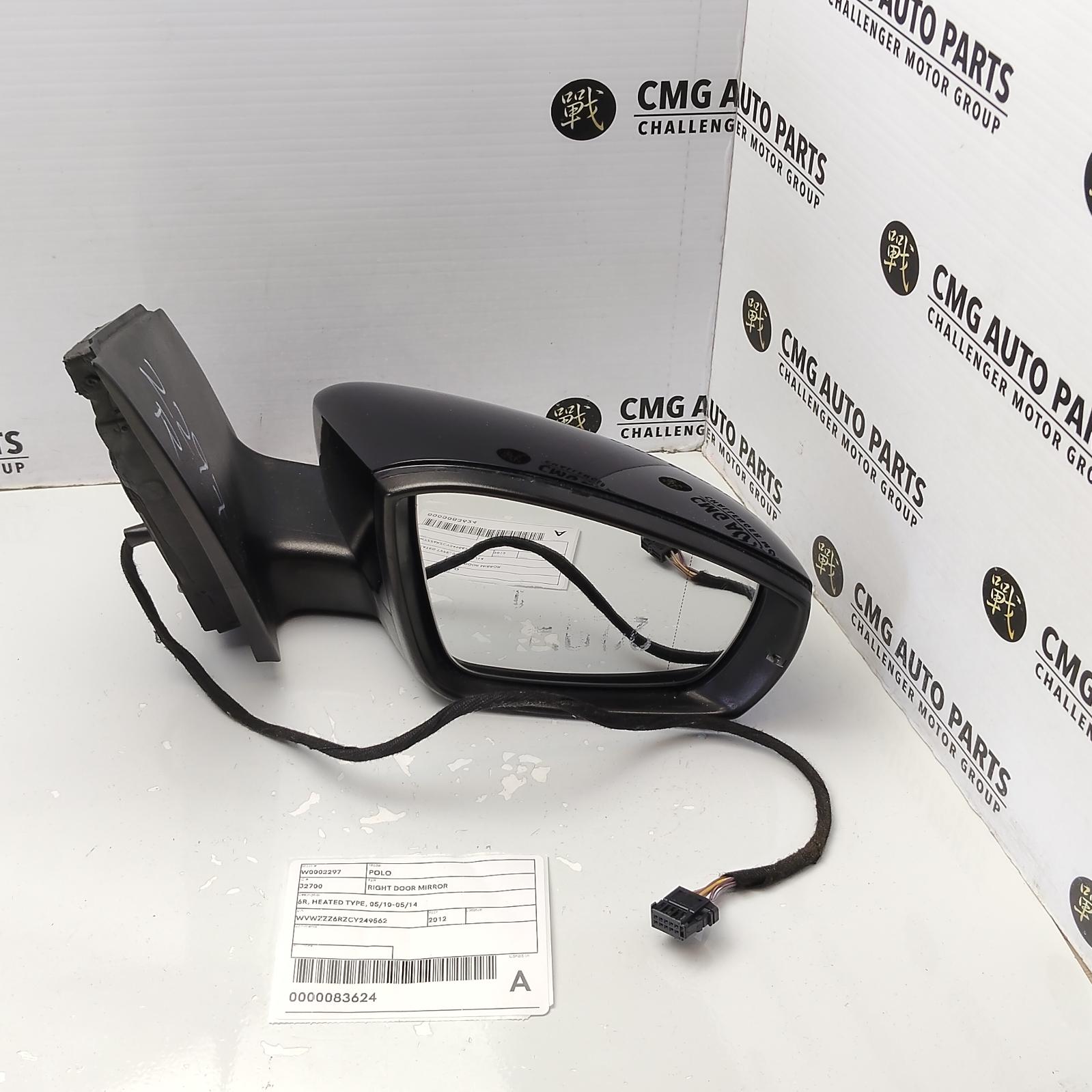 2012 Volkswagen Polo Right Door Mirror View Auto part Right Door Mirror Volkswagen Polo 2012