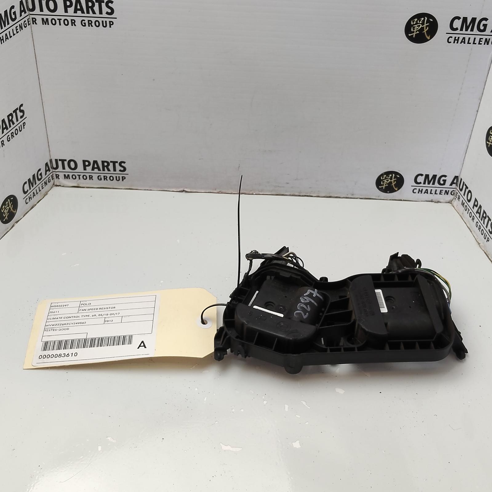 2012 Volkswagen Polo Fan Speed Resistor View Auto part Fan Speed Resistor Volkswagen Polo 2012