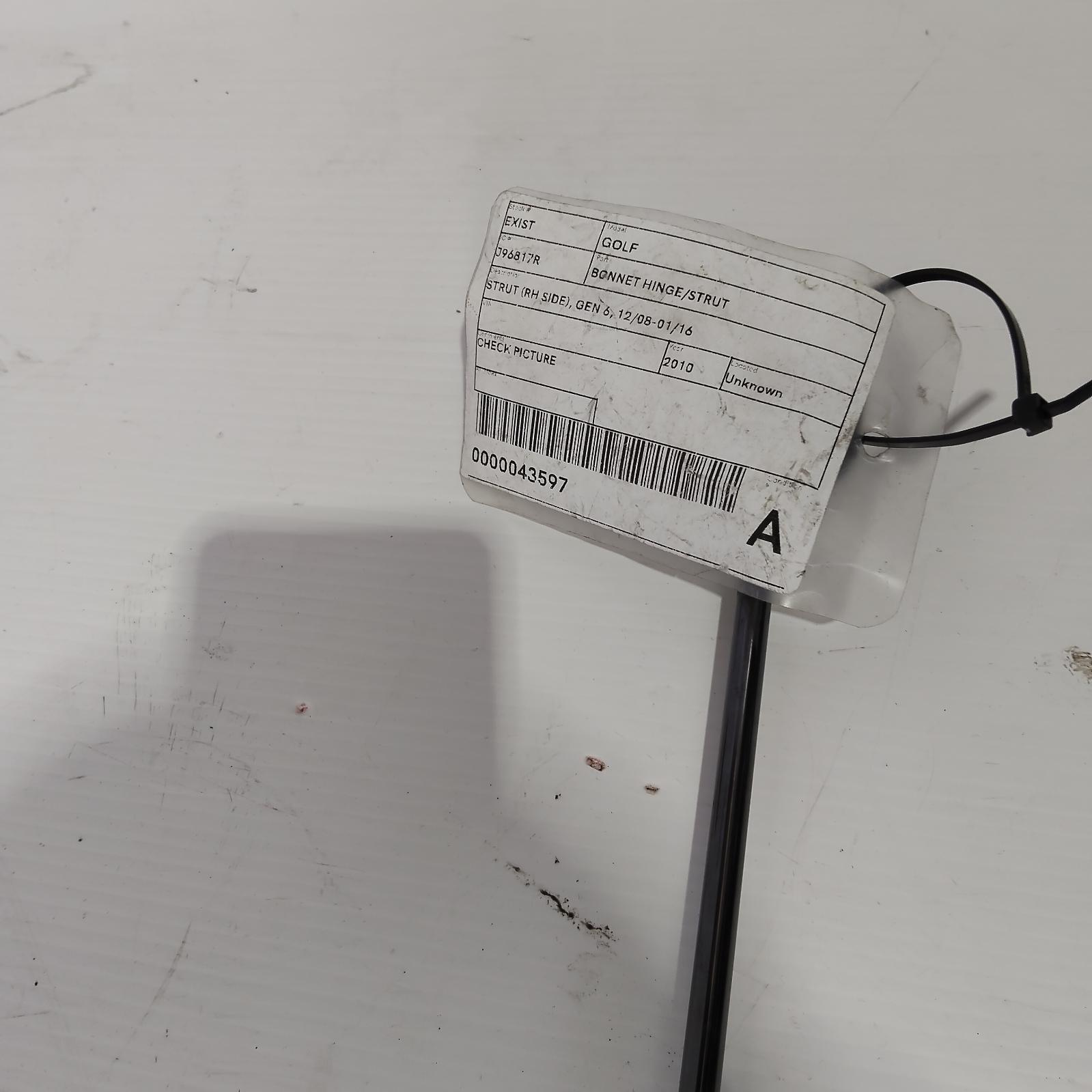 View Auto part Bonnet Hinge/Strut Volkswagen Golf 2010