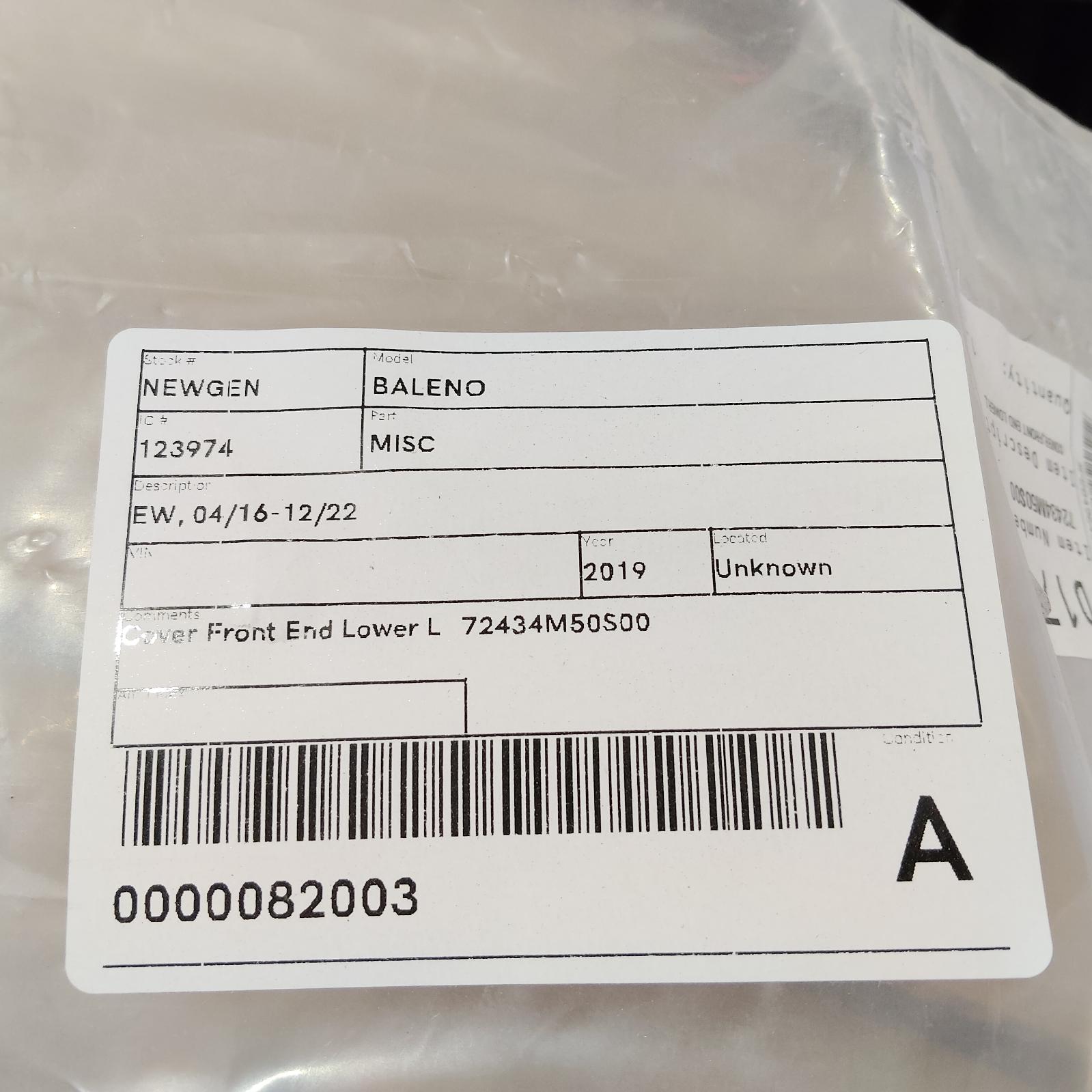 View Auto part Misc Suzuki Baleno 2019