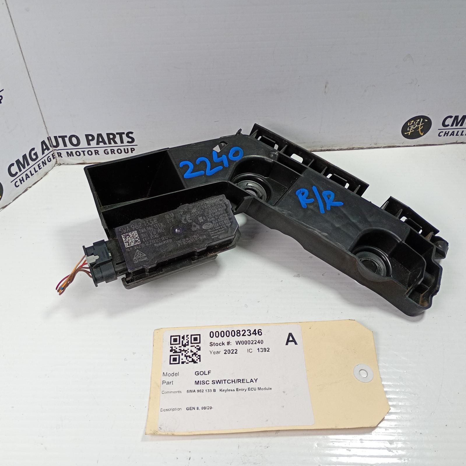2022 Volkswagen Golf Misc Switch/Relay View Auto part Misc Switch/Relay Volkswagen Golf 2022