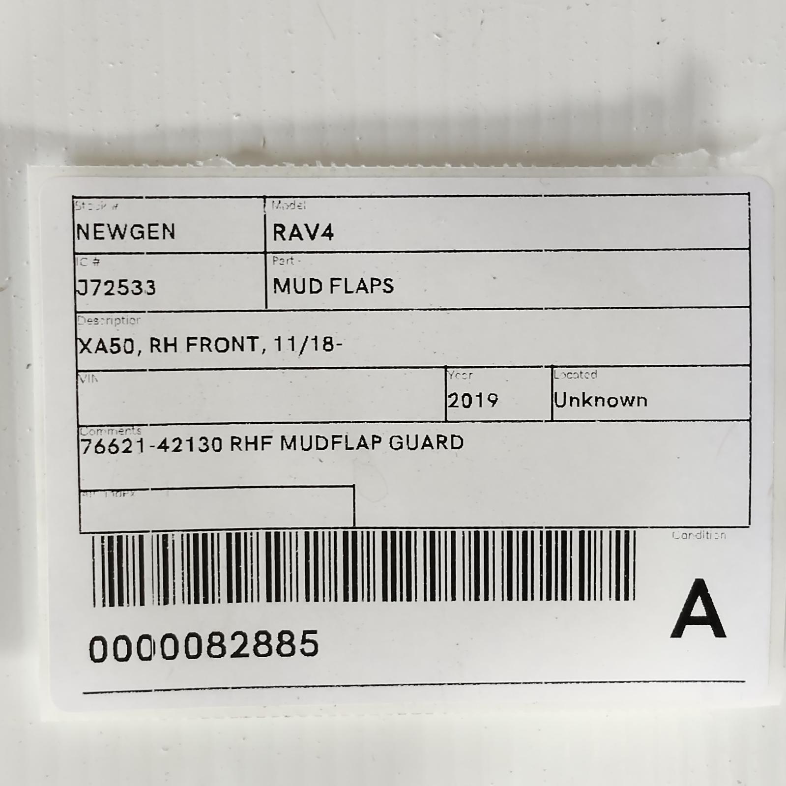 View Auto part Mud Flaps Toyota Rav4 2019