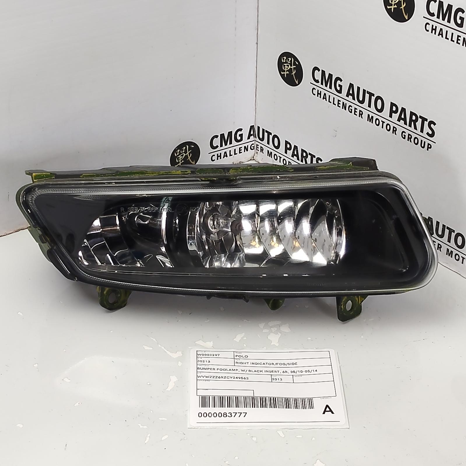 2012 Volkswagen Polo Right Indicator/Fog/Side View Auto part Right Indicator/Fog/Side Volkswagen Polo 2012