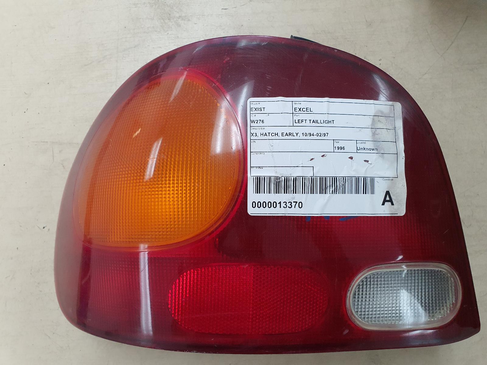 View Auto part Left Taillight Hyundai Excel 1996