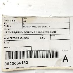 View Auto part Pwr Dr Wind Switch Audi A4 2010