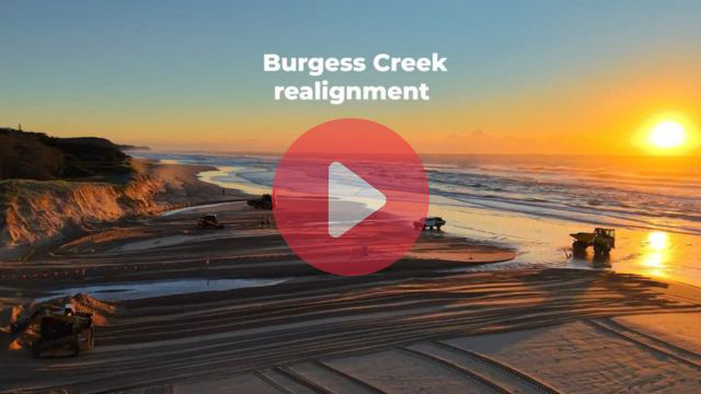 VIDEO: Burgess Creek realignment project to protect dunes