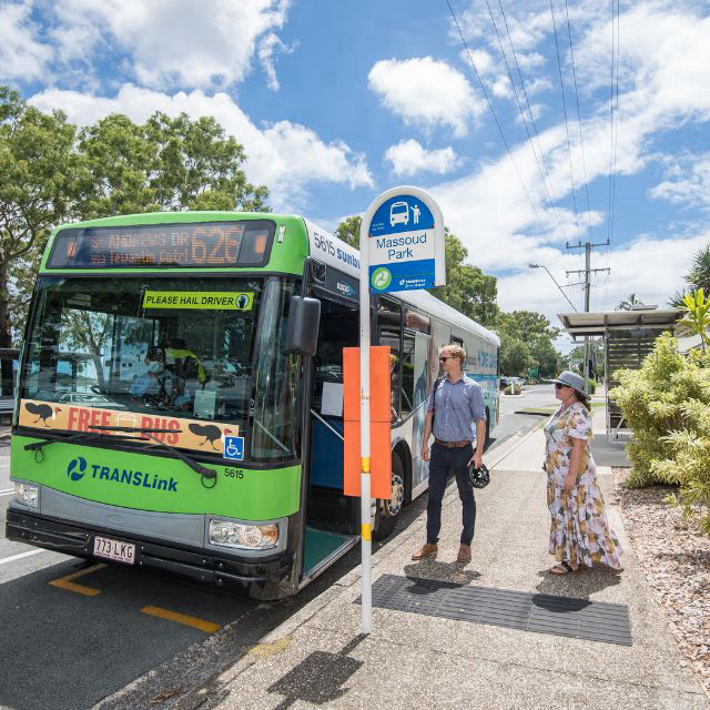 Hop aboard a free weekend bus to get around