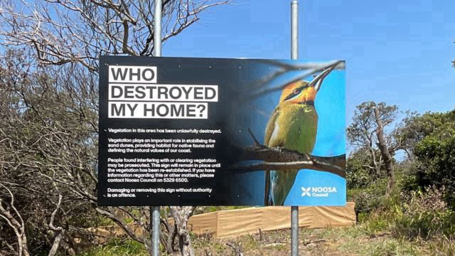 Large sign calls out clearing