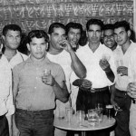 Aboriginal activists in the lounge of the Burlington Hotel