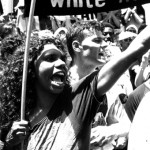 Protesting taking to the streets of Sydney during the 1988