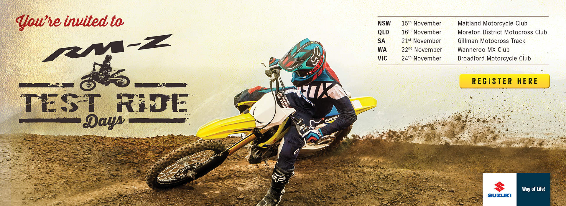 2018 Suzuki RM-Z Ride Days Suzuki RM-Z Ride Days artwork.