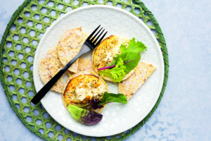 Baked Ricotta & Salad Greens