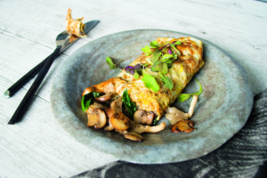 Mushroom Omelette Wrap