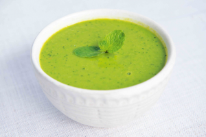 Pea, Kale and Brussels Sprouts Soup Recipe