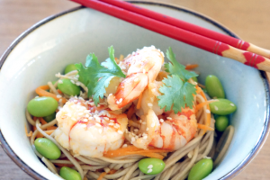 Soba Noodles With Prawns & Edamame