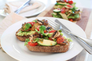 Mushroom, Tomato & Zucchini Bruschetta Recipe