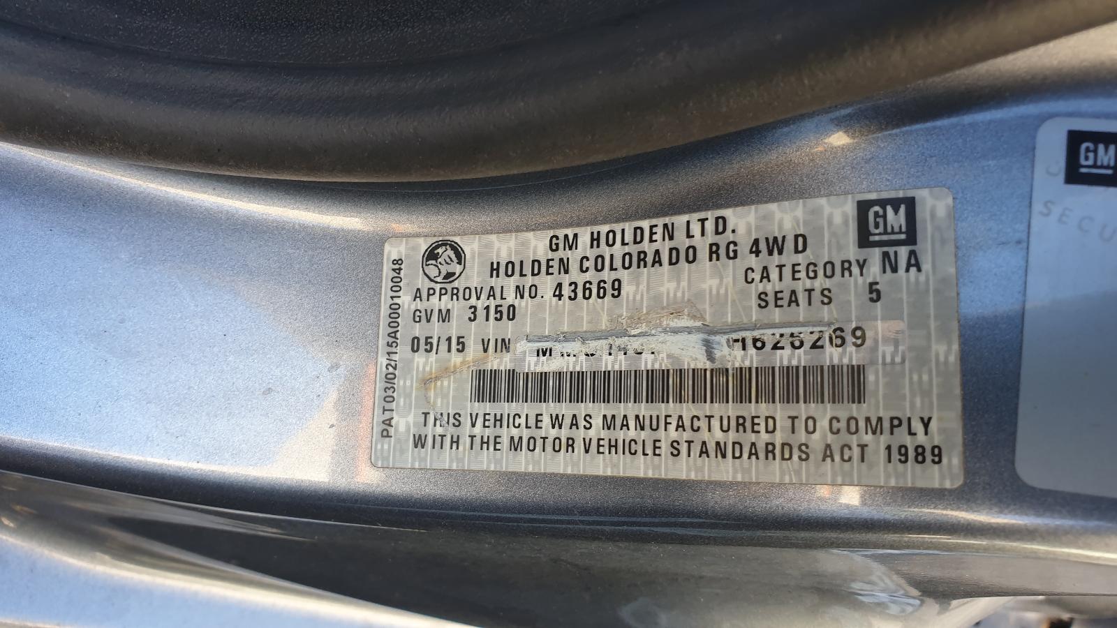 Heater Core/Box Colorado Holden 2015