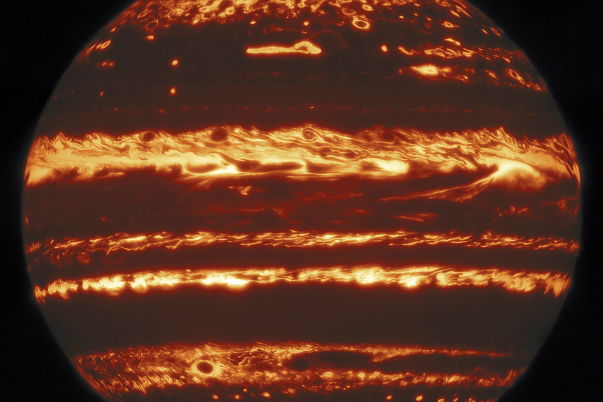 Jupiter seen by Gemini North Telescope on Hawaii's Maunakea volcano