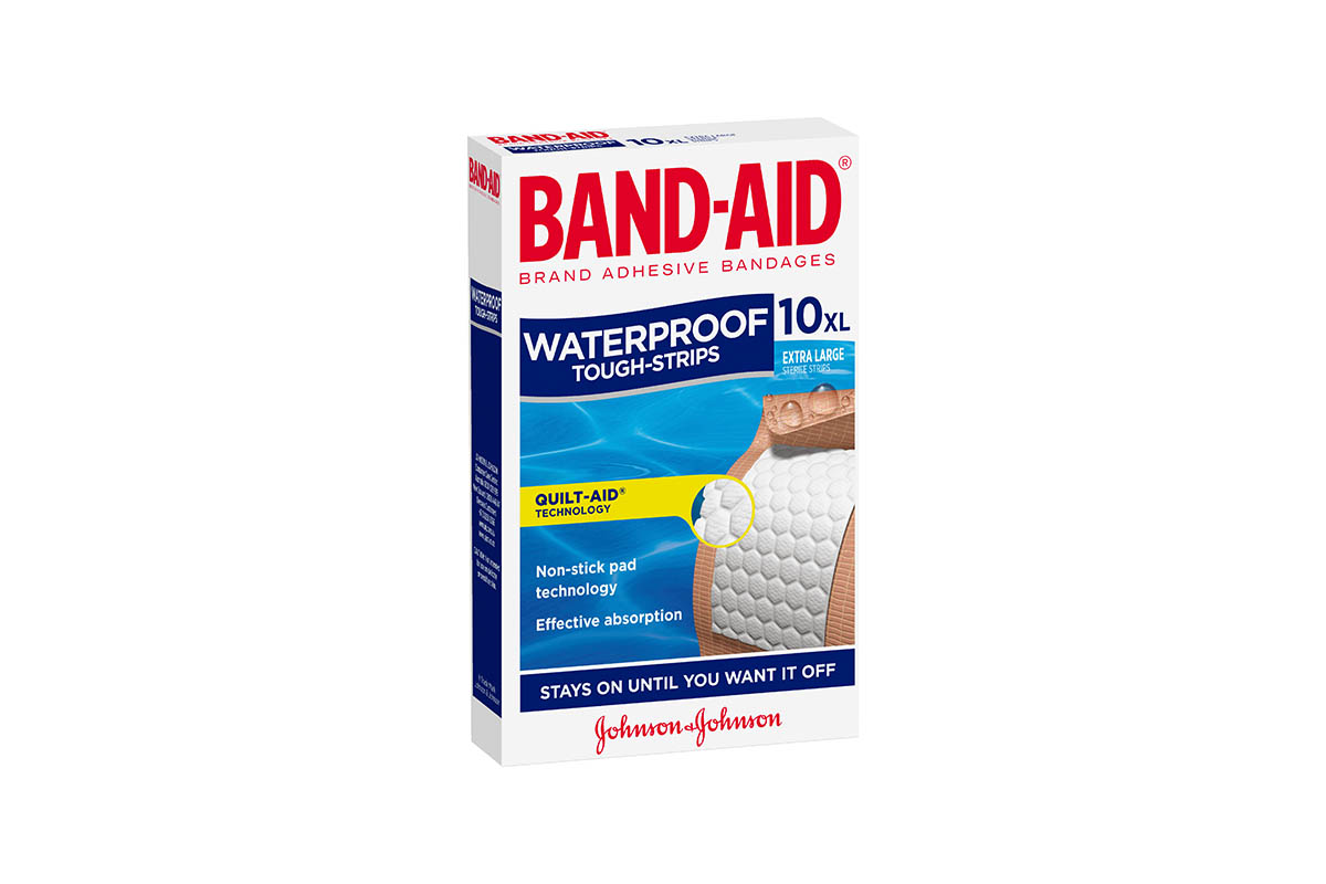 BandAid Waterproof Tough Strips Extra Large 10 Pack Choice Pharmacy