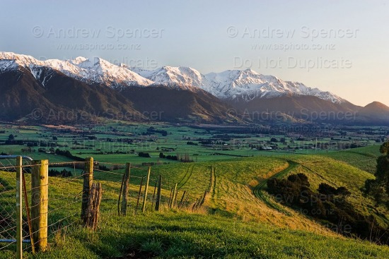 Farmland winter morning