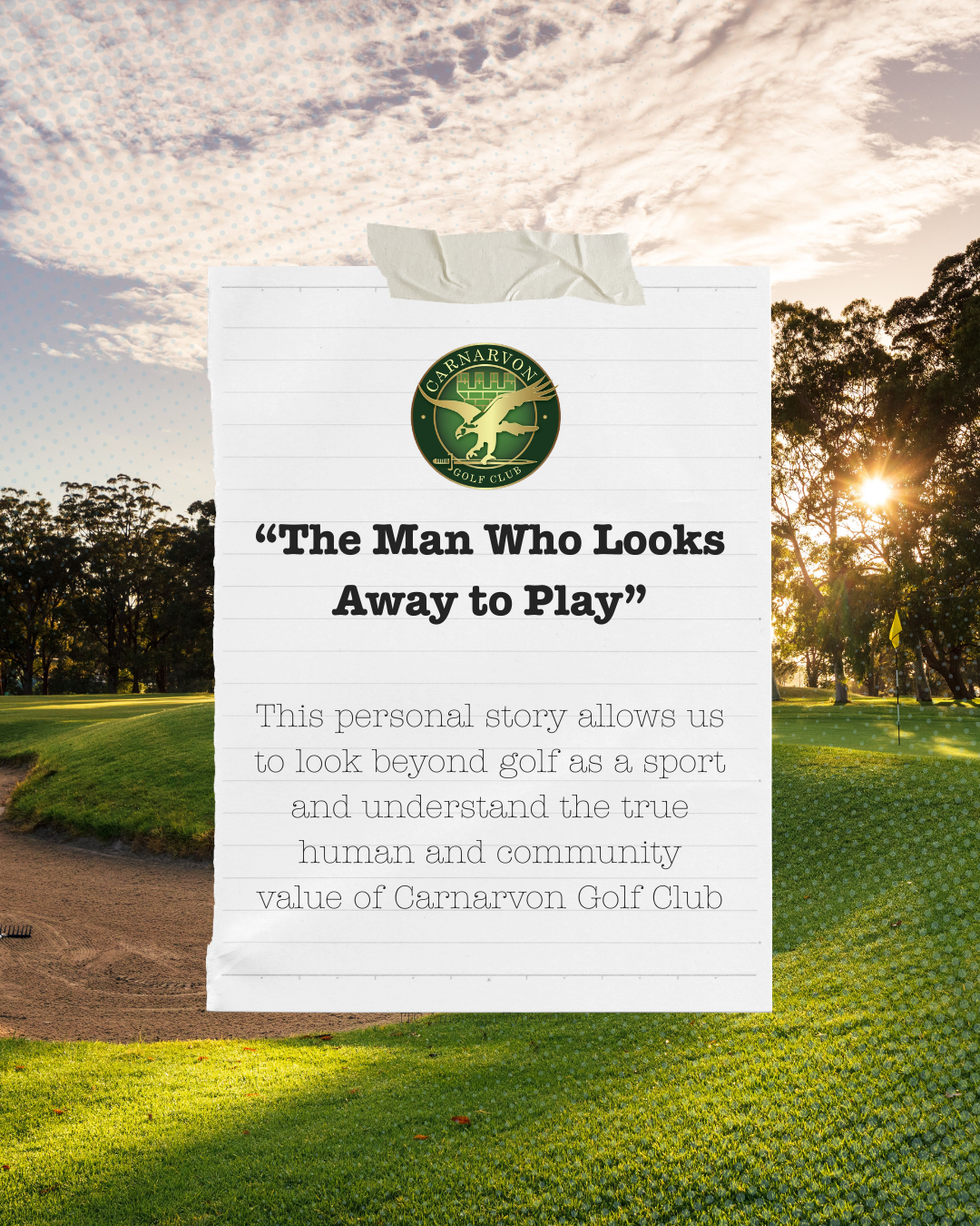 The Man Who Looks Away to Play