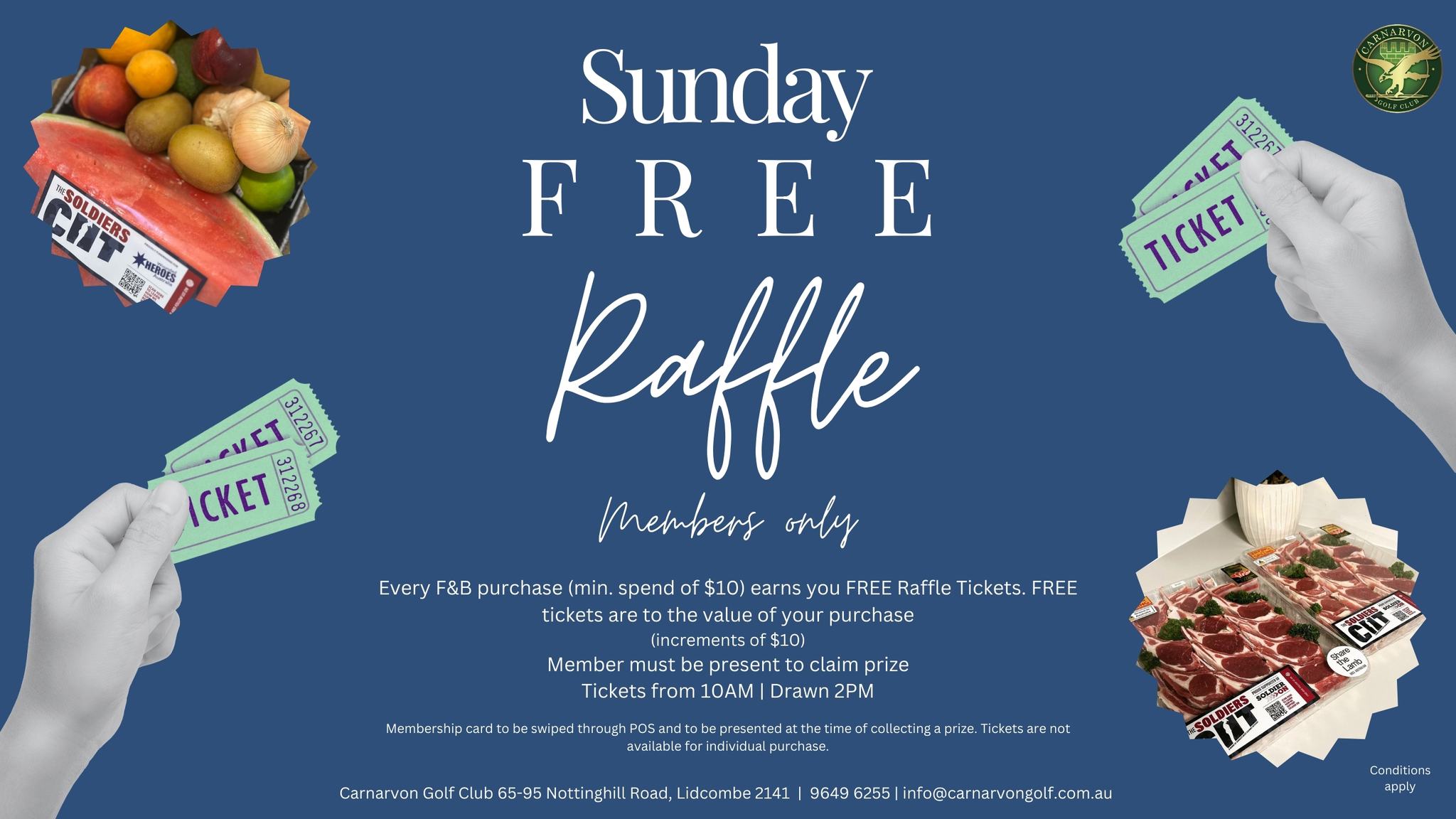 FREE Sunday Members Raffle
