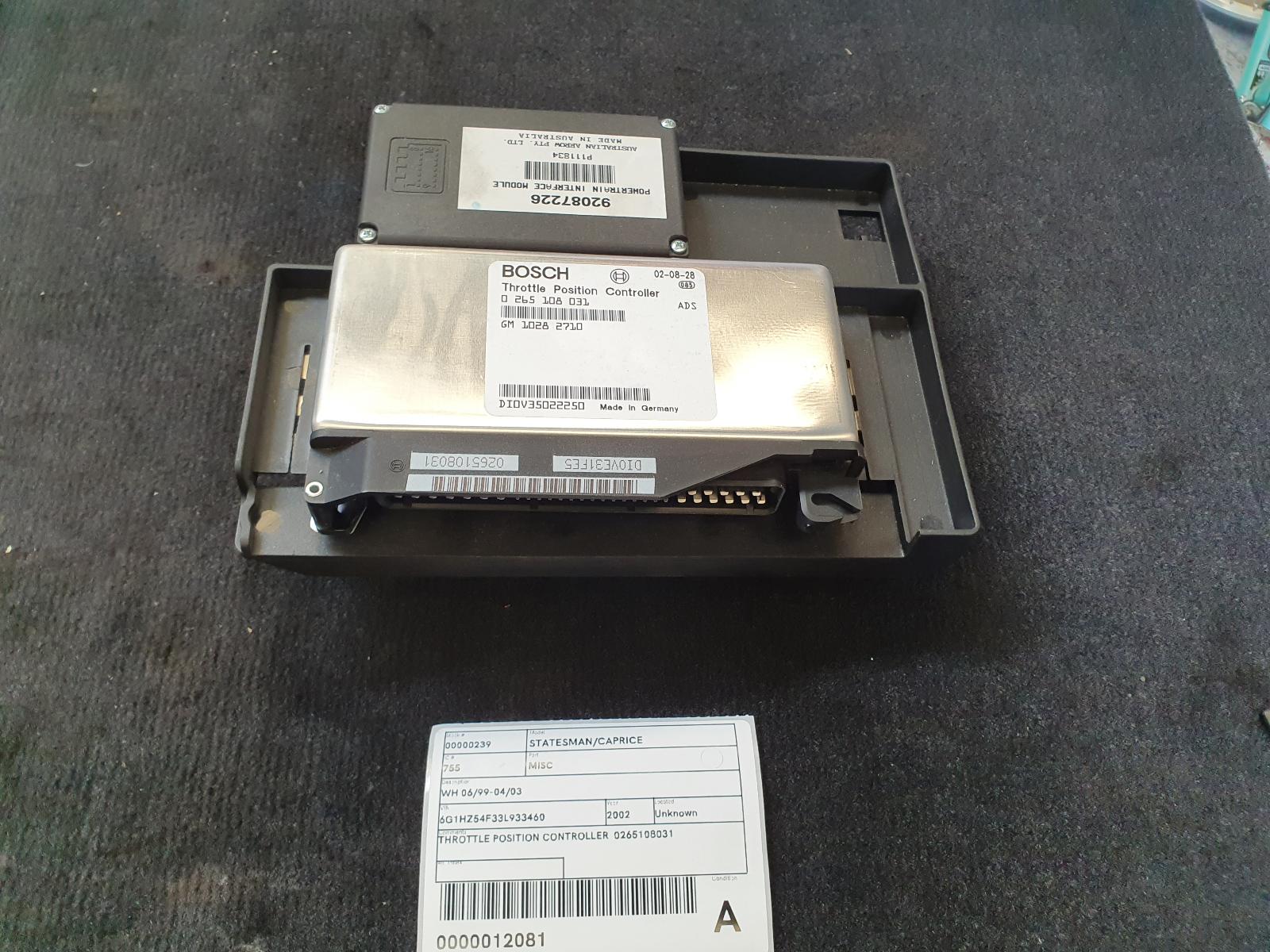 View Auto part Misc Holden Statesman/caprice 2002