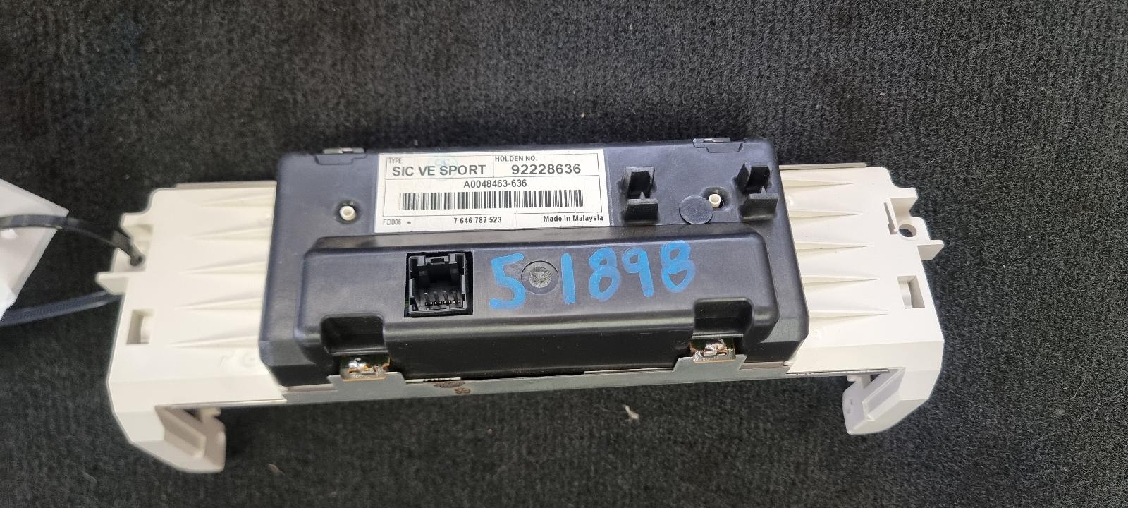 2010 Holden Commodore Instrument Cluster View Auto part Instrument Cluster Holden Commodore 2010