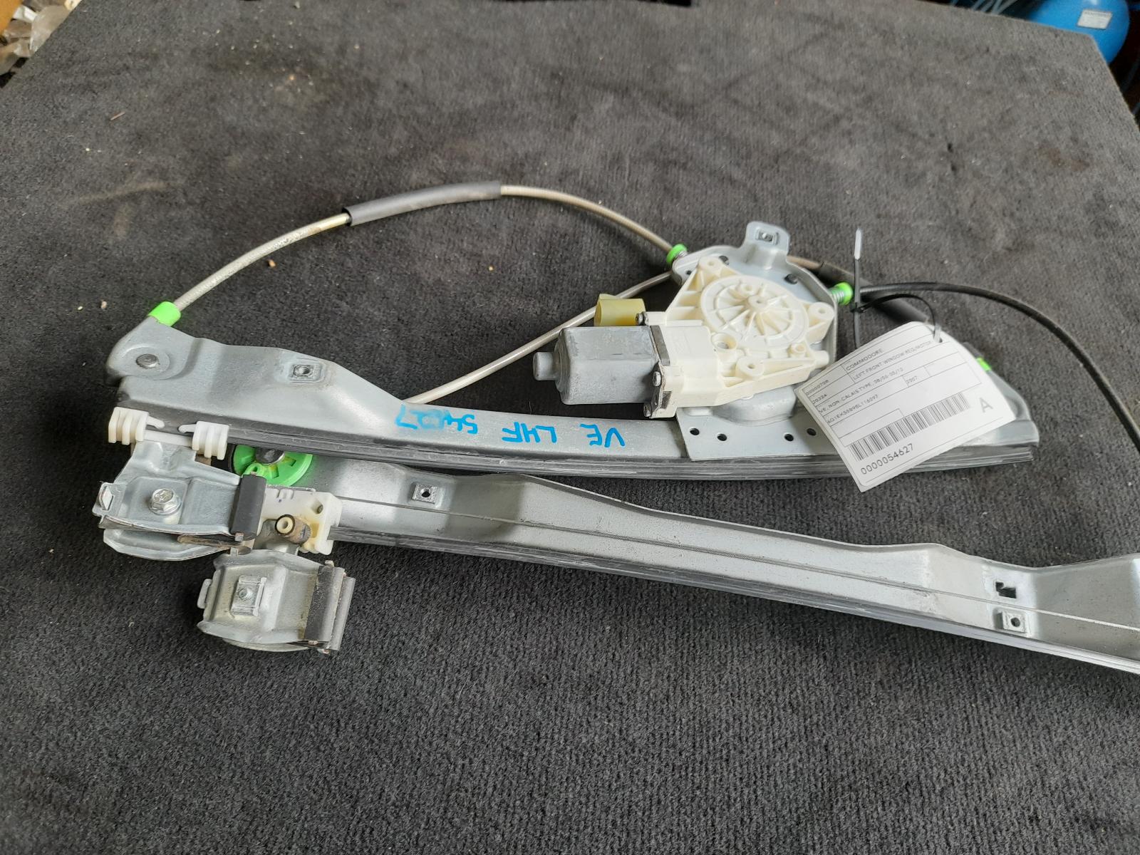 2007 Holden Commodore Left Front Window Reg/Motor View Auto part Left Front Window Reg/Motor Holden Commodore 2007