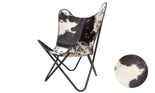 Cowprint genuine leather butterfly chair web1 %281%29