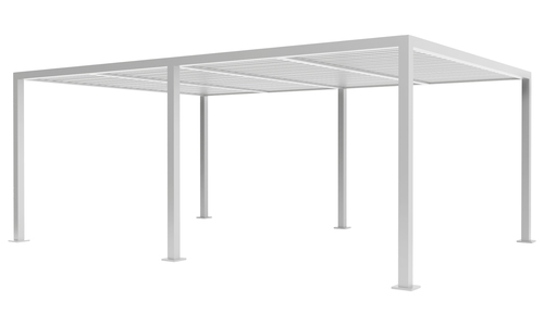 6x4 matte white aluminium pergola 2358 web1