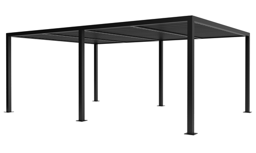 6x4 dark charcoal aluminium pergola 2358 web1