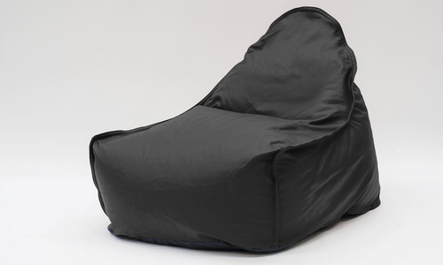 Black leather bean bag 1359 web1